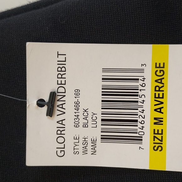 NWT Ladies Gloria Vanderbuilt Lucy Black Straight Slimming HI Waist Pants Medium - Picture 3 of 9